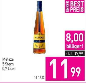 Sutterlüty Metaxa 5 Stern 0,7 Liter Angebot
