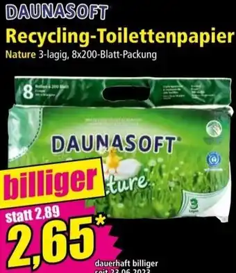Norma DAUNASOFT Recycling-Toilettenpapier Angebot