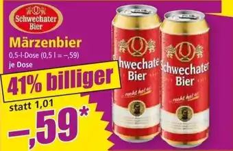 Norma Schwechater Bier Märzenbier 0,5-L-Dose Angebot