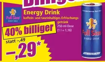 Norma Energy Drink 250-ml-Dose Angebot