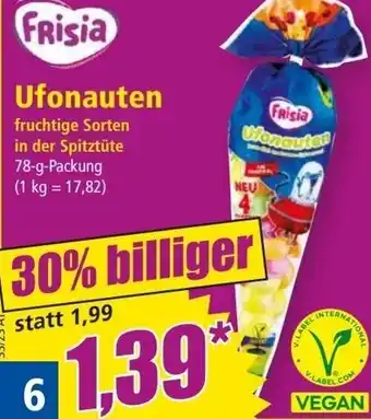 Norma Ufonauten fruchtige Sorten in der Spitztüte 78-g-Packung (1 kg = 17,82) Angebot
