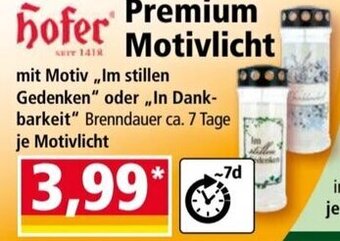 Norma Hofer Premium Motivlicht Angebot