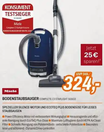 Expert Miele BODENSTAUBSAUGER COMPLETE C3 STARLIGHT SGSG3 Angebot