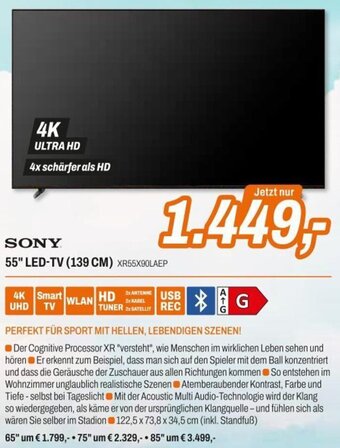 Expert SONY 55" LED-TV (139 CM) XR55X90LAEP Angebot