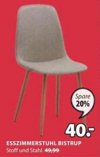JYSK ESSZIMMERSTUHL BISTRUP Stoff und Stahl. Angebot