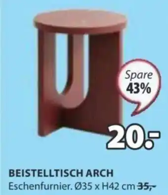 JYSK BEISTELLTISCH ARCH Eschenfurnier. Ø35 x H42 cm Angebot