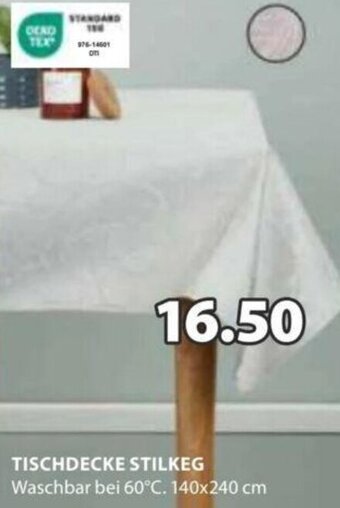 JYSK TISCHDECKE STILKEG Waschbar bei 60°C. 140x240 cm Angebot