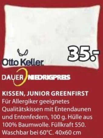 JYSK KISSEN, JUNIOR GREENFIRST 40x60 cm Angebot