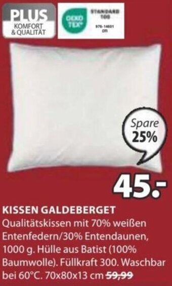 JYSK KISSEN GALDEBERGET 70x80x13 cm Angebot