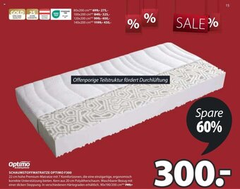 JYSK SCHAUMSTOFFMATRATZE OPTIMO F300 Angebot