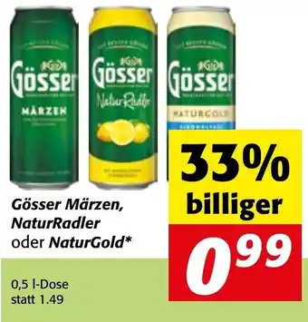Strasser Markt Gösser Märzen, NaturRadler oder NaturGold* 0,5 I-Dose Angebot