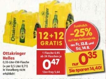 Interspar Ottakringer Helles Angebot