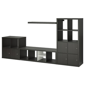 IKEA Kallax / lack aufbewahrung mit regal, schwarzbraun, 301x39x147 cm Angebot