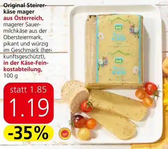 Spar Original Steirer-käse mager aus Österreich, in der Käse-Fein-kostabteilung, 100 g Angebot
