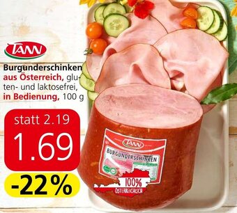 Spar Burgunderschinken aus Österreich, glu ten- und laktosefrei, in Bedienung, 100 g Angebot