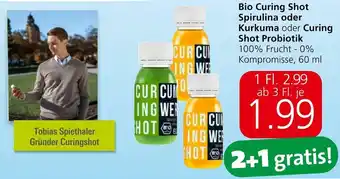 Spar Bio Curing Shot Spirulina oder Kurkuma oder Curing Shot Probiotik 100% Frucht - 0% Kompromisse, 60 ml Angebot