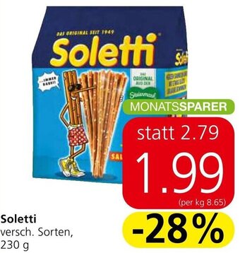 Spar Soletti versch. Sorten, 230 g Angebot