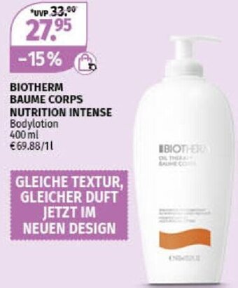Müller BIOTHERM BAUME CORPS NUTRITION INTENSE Bodylotion 400 ml Angebot