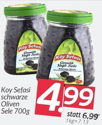 ETSAN Koy Sefasi schwarze Oliven Sele 700g Angebot