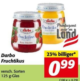 Nah&Frisch Darbo Fruchtikus versch. Sorten 125 g-Glas Angebot