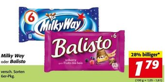 Nah&Frisch Milky Way oder Balisto versch. Sorten 6er-Pkg. Angebot