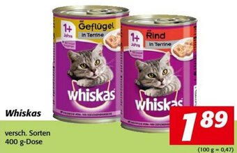 Nah&Frisch Whiskas versch. Sorten 400 g-Dose Angebot