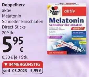 dm Doppelherz aktiv Melatonin Schneller Einsch Direct Sticks 20 Stk. Angebot