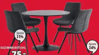 JYSK ESSZIMMERSTUHL HYGUM Aus Stoff. Mit drehbarem Fuß aus Stahl. Angebot