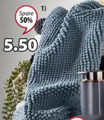 JYSK BADEMATTE FAGERSTA SEBS-Unterlage mit rutschfester Funktion. In verschiedenen Farben erhältlich. 50x80 cm Angebot