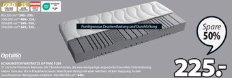 JYSK SCHAUMSTOFFMATRATZE OPTIMO F200 90x190/200 cm Angebot