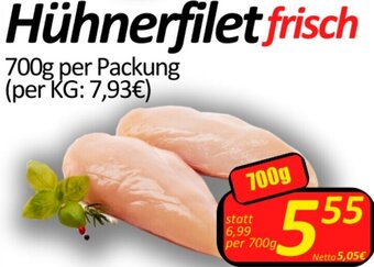Wurstico Hühnerfilet frisch 700g per Packung Angebot