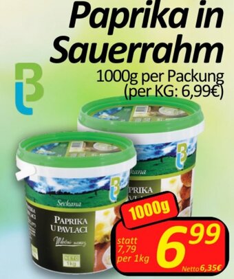 Wurstico Paprika in Sauerrahm 1000g per Packung Angebot