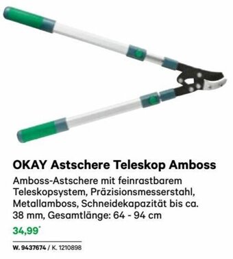 Lagerhaus OKAY Astschere Teleskop Amboss Angebot