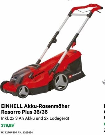 Lagerhaus EINHELL Akku-Rasenmäher Rasarro 36/36 Inkl. 2x 3 Ah Akku und 2x Ladegerät Angebot