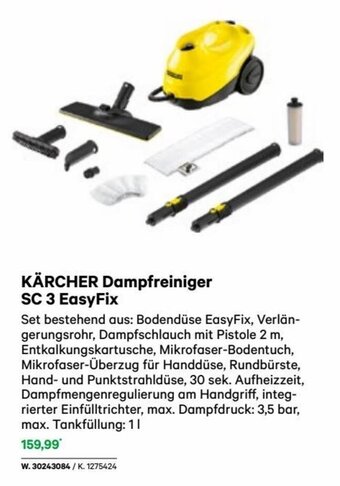 Lagerhaus KÄRCHER Dampfreiniger SC 3 EasyFix Angebot