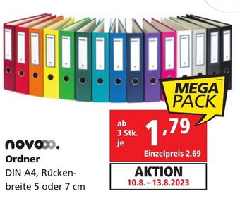 Pagro Diskont novo. Ordner DIN A4, Rücken-breite 5 oder 7 cm Angebot