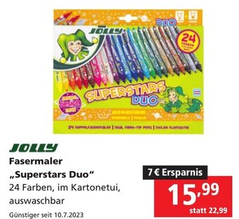 Pagro Diskont JOLLY Fasermaler ,,Superstars Duo" Angebot