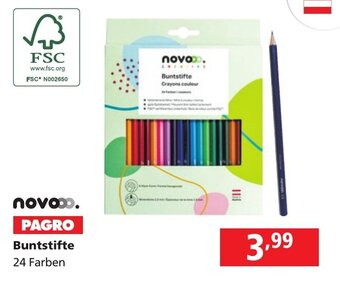 Pagro Diskont novox. PAGRO Buntstifte 24 Farben Angebot