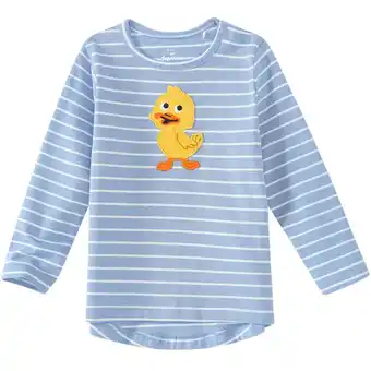 Ernsting's family Baby langarmshirt mit enten-applikation Angebot