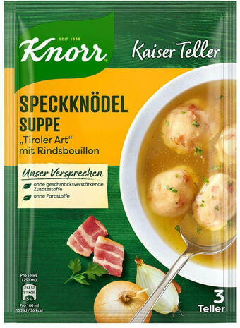 Billa Knorr kaiserteller speckknödelsuppe Angebot
