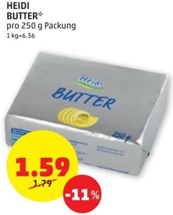 PENNY HEIDI BUTTER* pro 250 g Packung Angebot