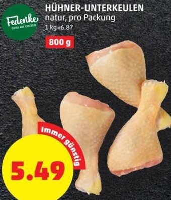 PENNY HÜHNER-UNTERKEULEN natur, pro Packung Angebot