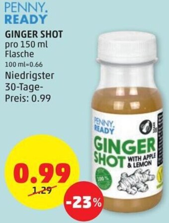 PENNY PENNY. READY GINGER SHOT pro 150 ml Flasche Angebot