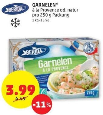 PENNY GARNELEN* à la Provence od. natur pro 250 g Packung Angebot
