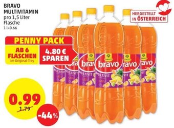 PENNY BRAVO MULTIVITAMIN pro 1,5 Liter Flasche Angebot