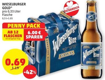 PENNY WIESELBURGER GOLD* pro 0,33 Liter Angebot