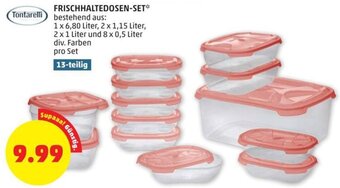PENNY FRISCHHALTEDOSEN-SET* 1 x 6,80 Liter, 2 x 1,15 Liter, 2 x 1 Liter und 8 x 0,5 Liter div. Farben pro Set 13-teilig Angebot