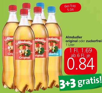 Spar Almdudler original oder zuckerfrei 1 Liter Angebot
