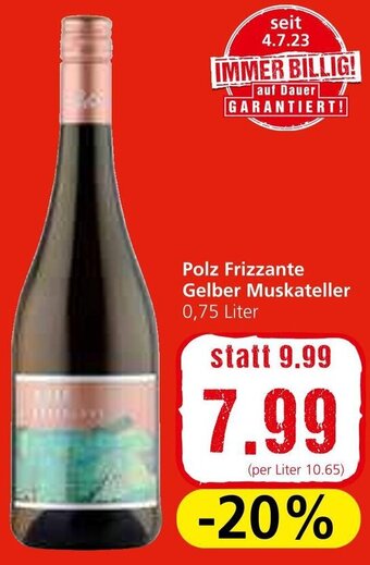 Spar Polz Frizzante Gelber Muskateller 0,75 Liter Angebot