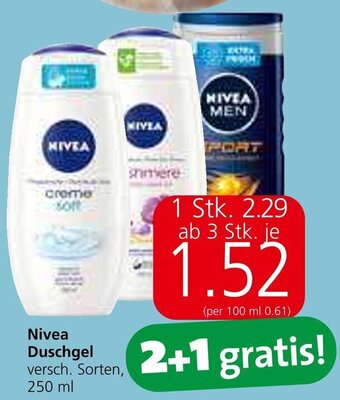 Spar Nivea Duschgel versch. Sorten, 250 ml Angebot